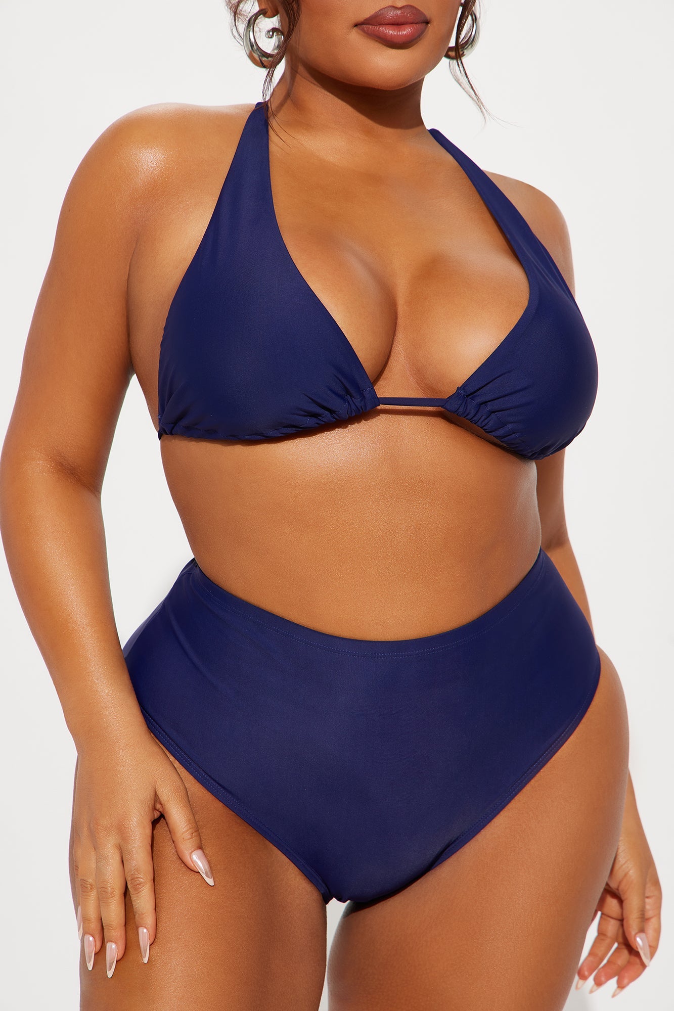 Honolulu Halter High Waist 2 Piece Bikini - Navy