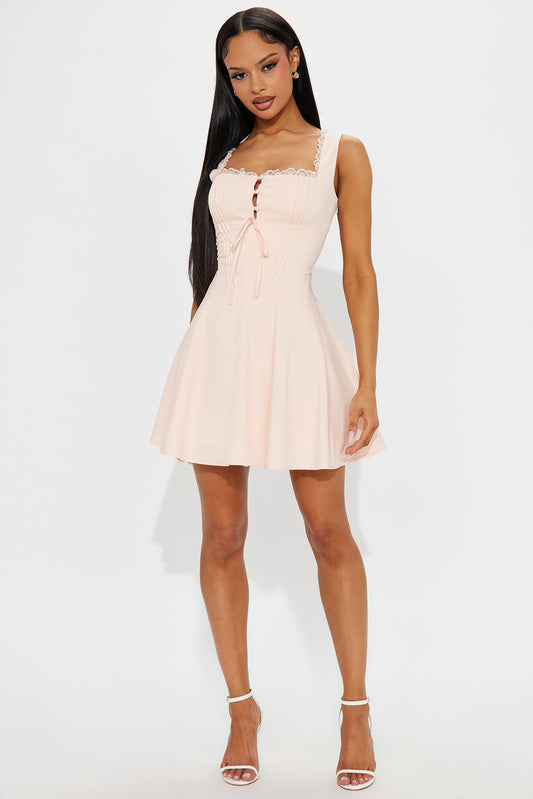 Truly Yours Corset Mini Dress - Blush
