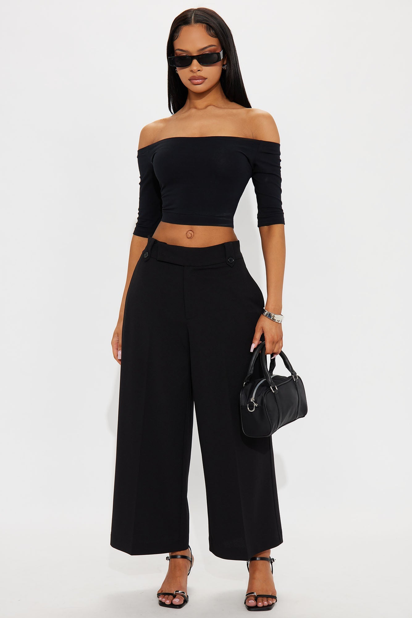 Maybe It's Me Cropped Trouser - Black