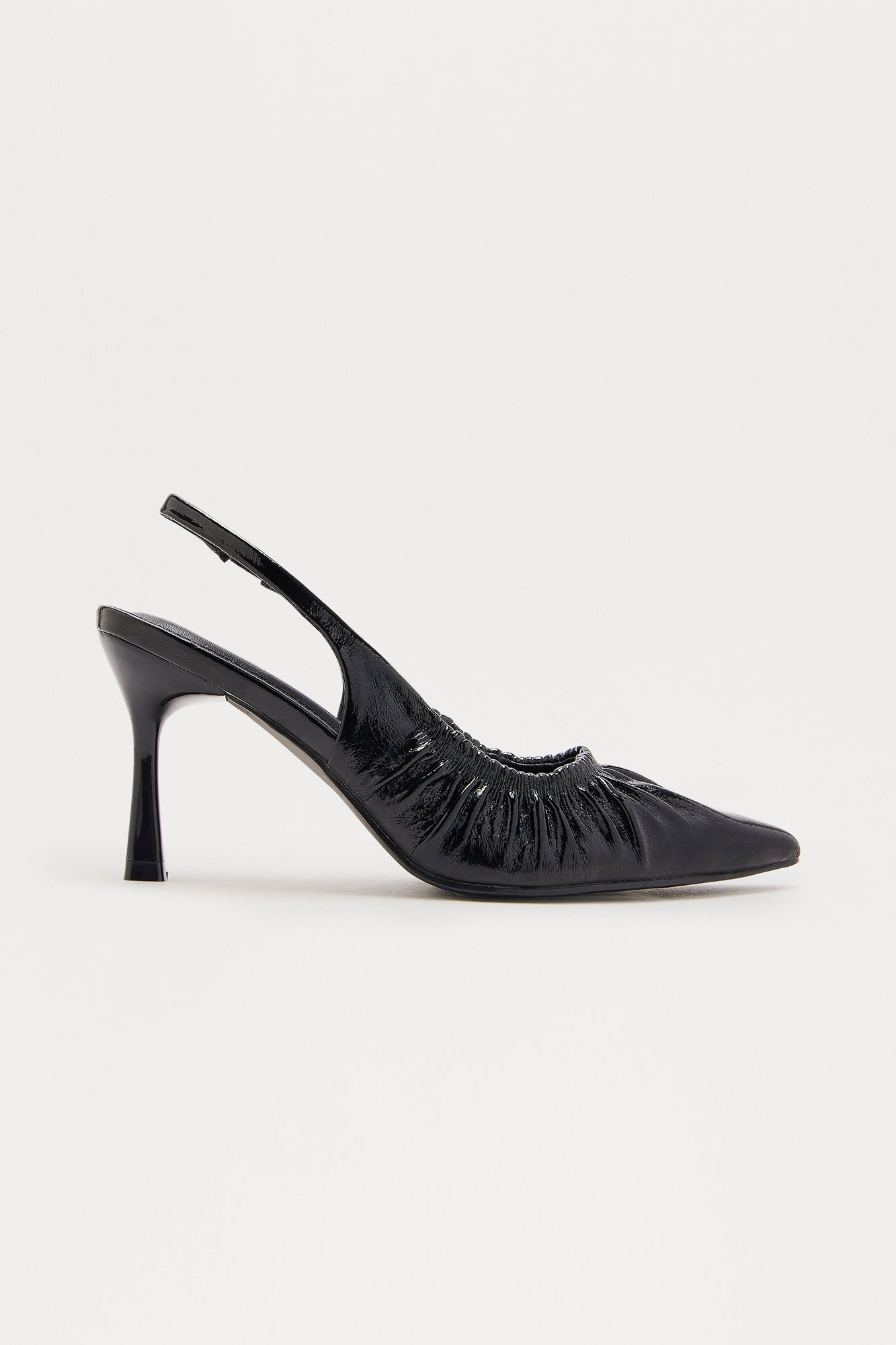 Envious Patent Slingback Pumps - Black
