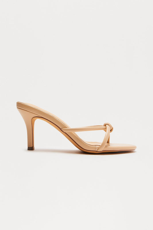 Soar Knot Mules - Nude
