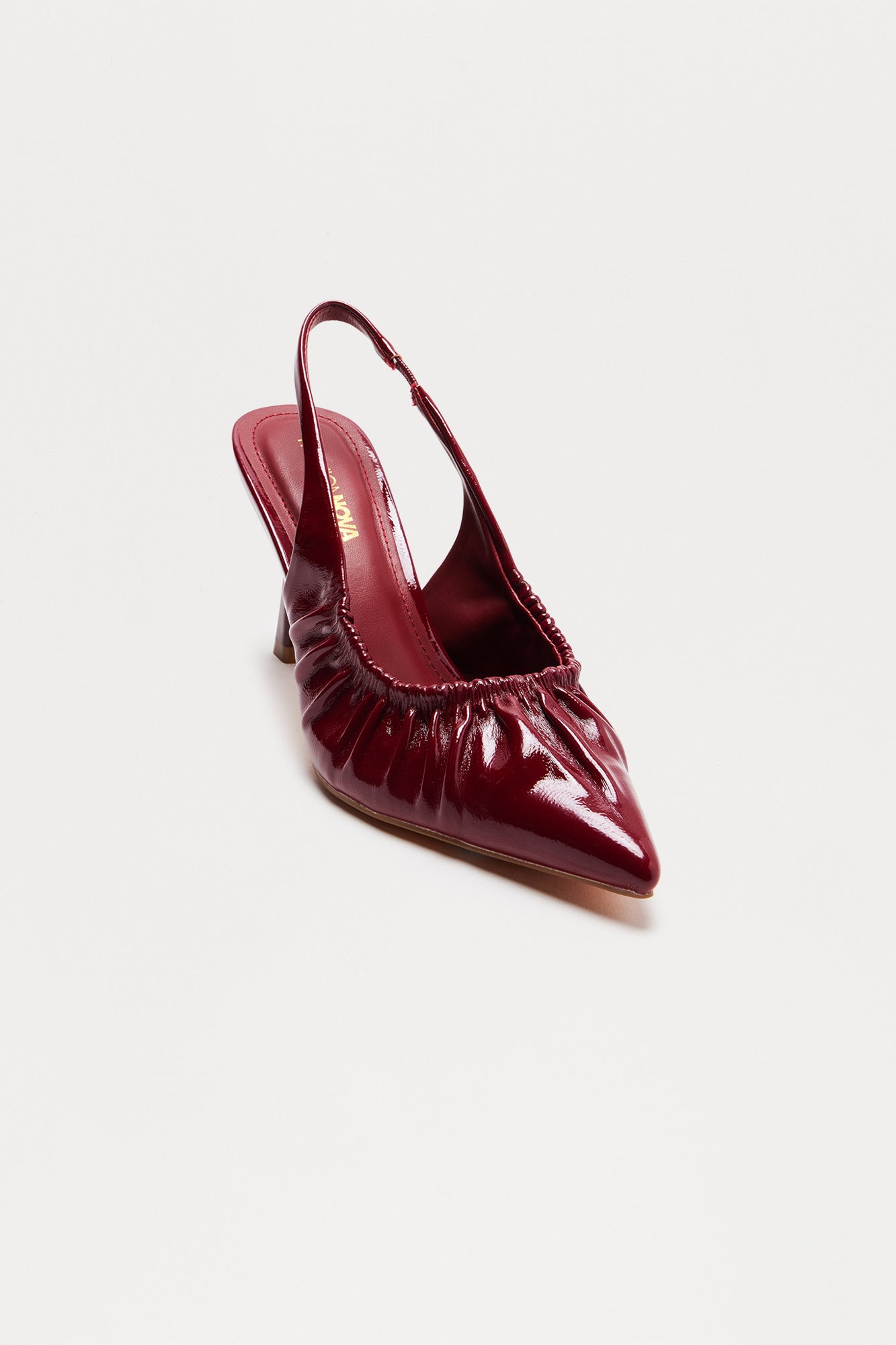 Envious Patent Slingback Pumps - Burgundy