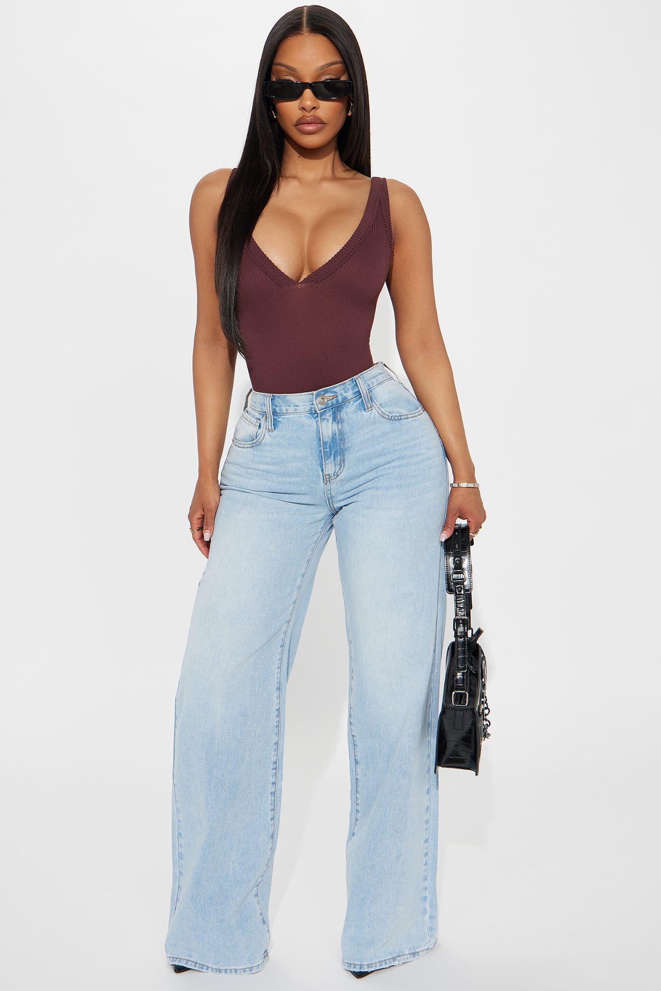 Life Changing Heavy Rib Bodysuit - Brown