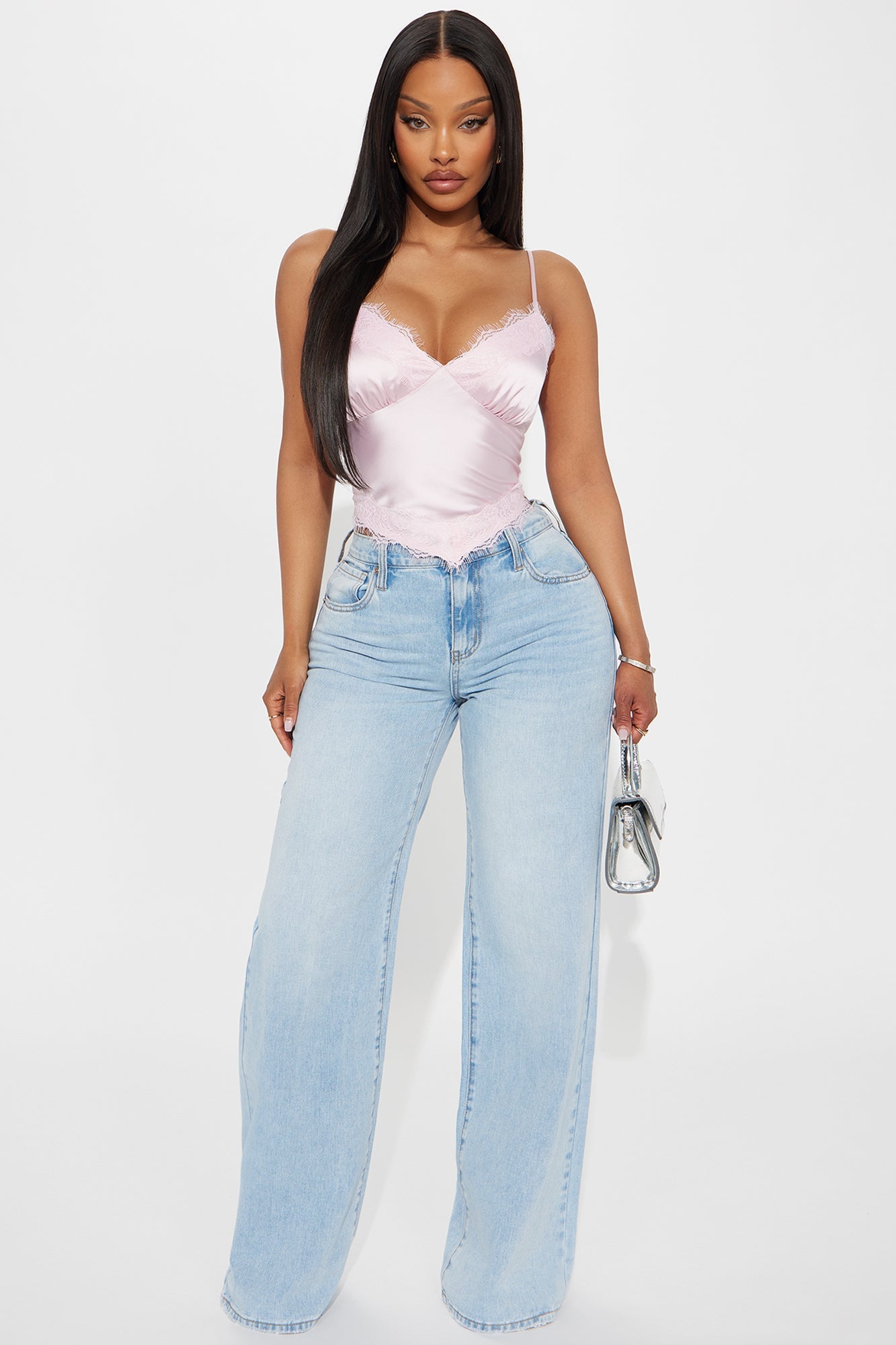 On A Date Satin Cami Top - Pink