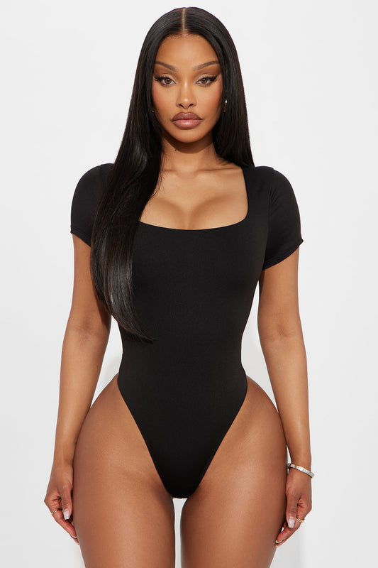 Isabella Seamless Bodysuit - Black