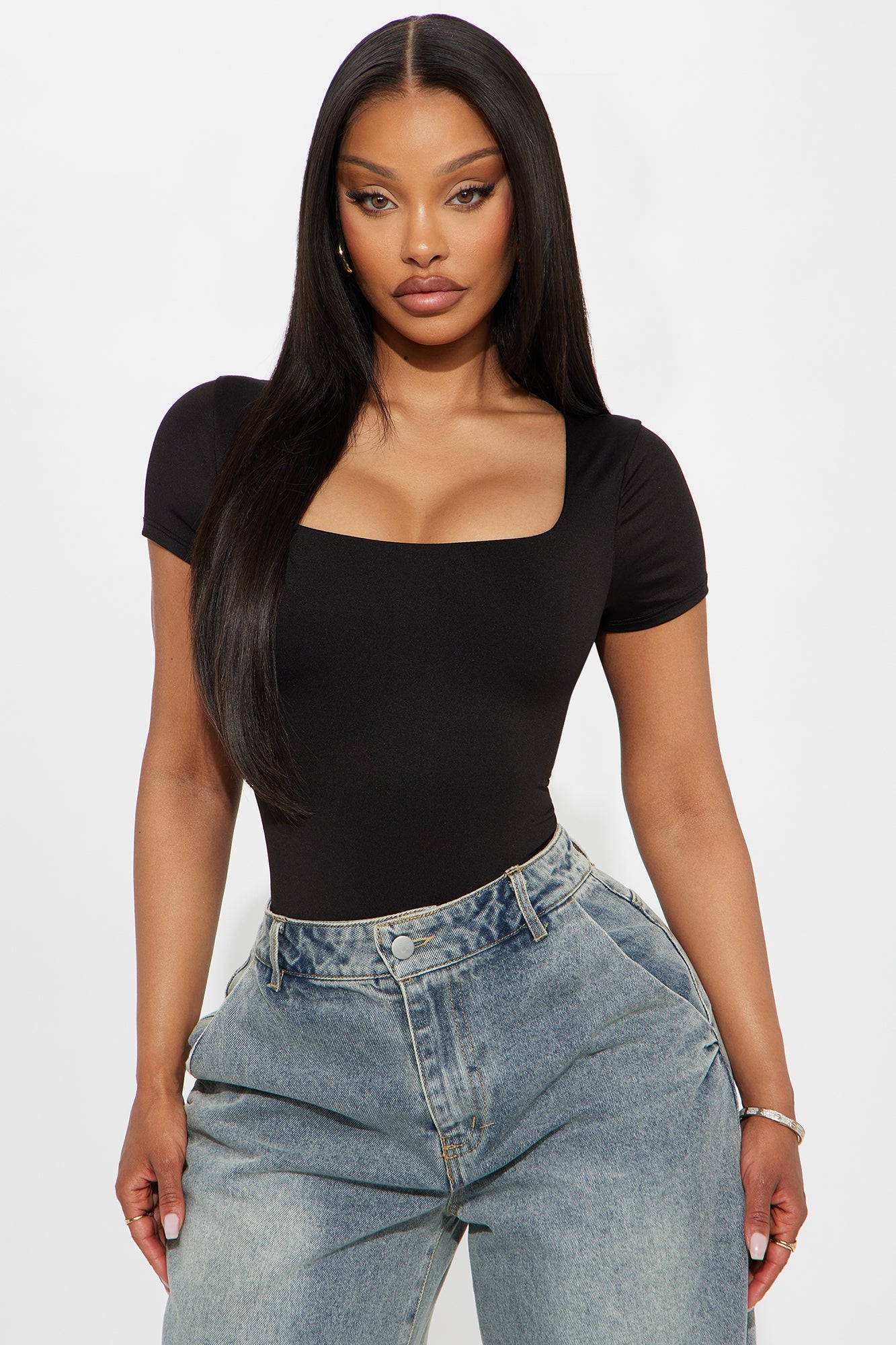 Isabella Seamless Bodysuit - Black