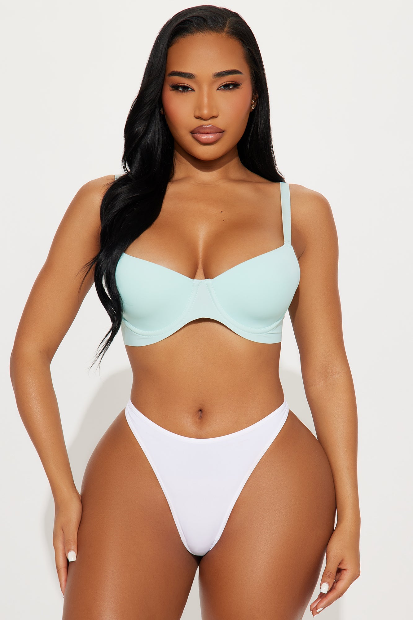 Smooth Like That Lightly Lined Scuba Demi Bra - Blue