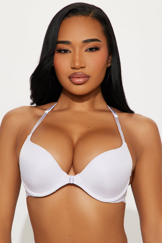 A Touch Of Lace Front Closure Mega Push Up Bra - Lavender