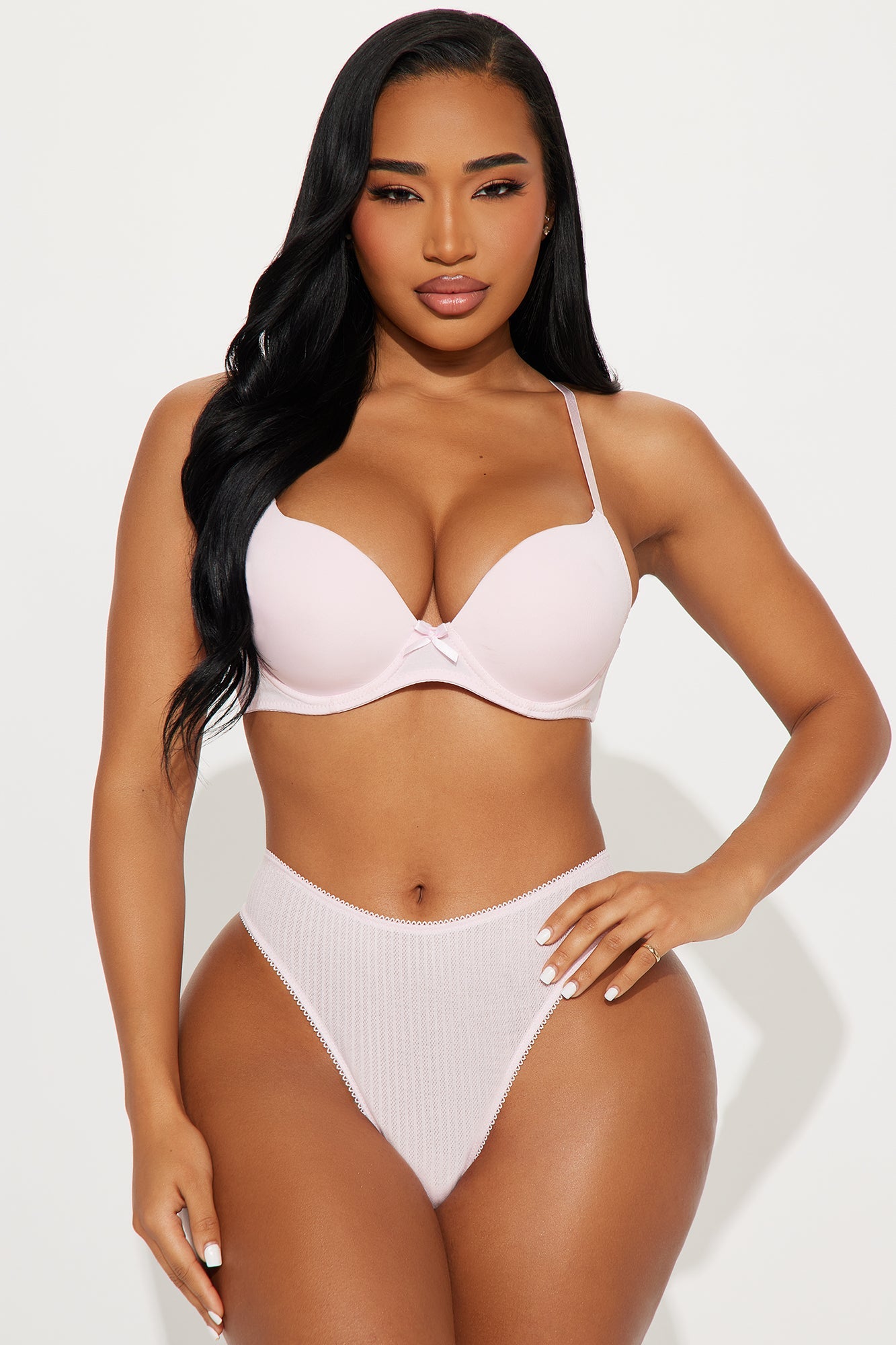 Cute On The Couch Pointelle Thong - Pink