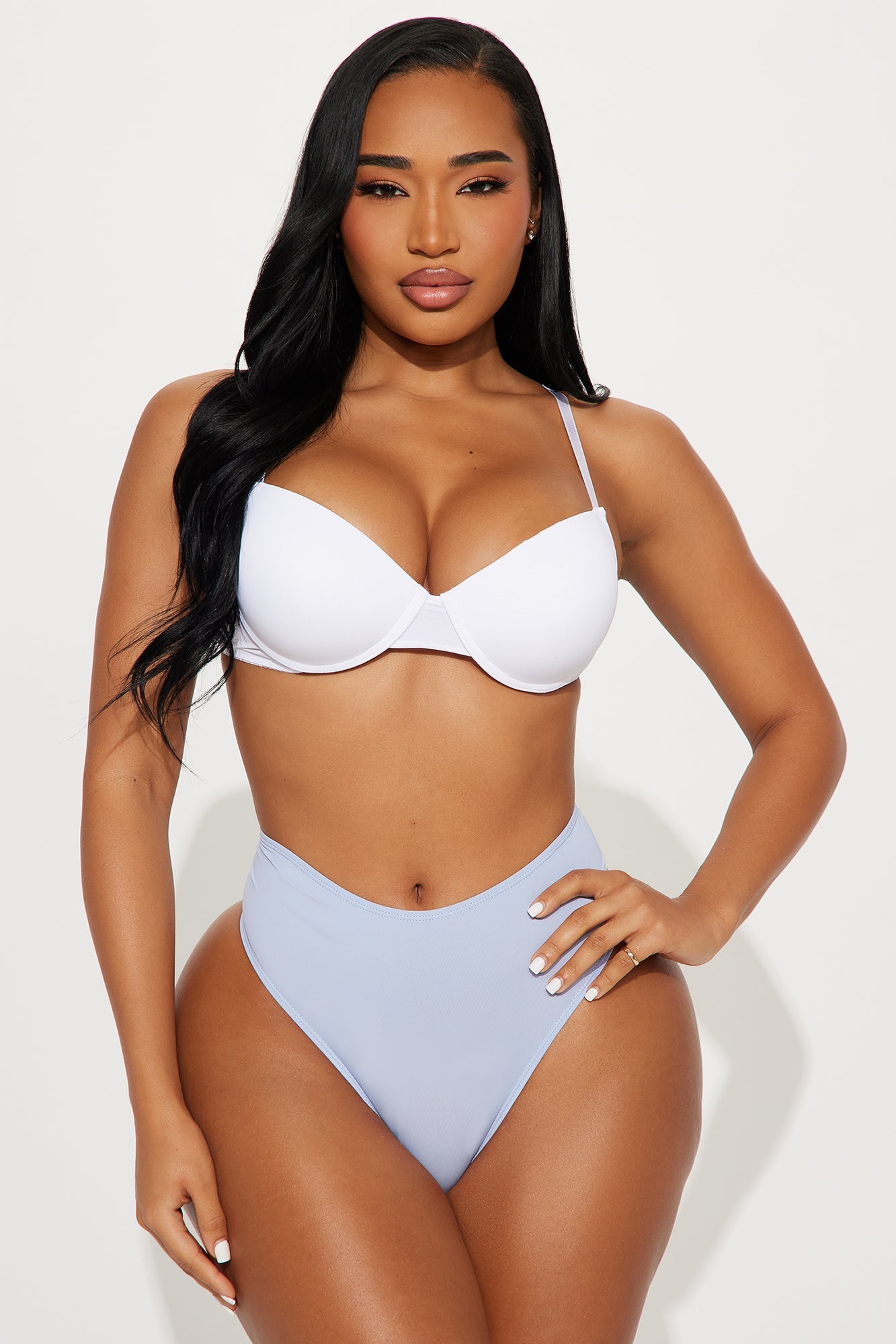 Nova Microfiber Mid Rise Hipster Panty - Light Blue