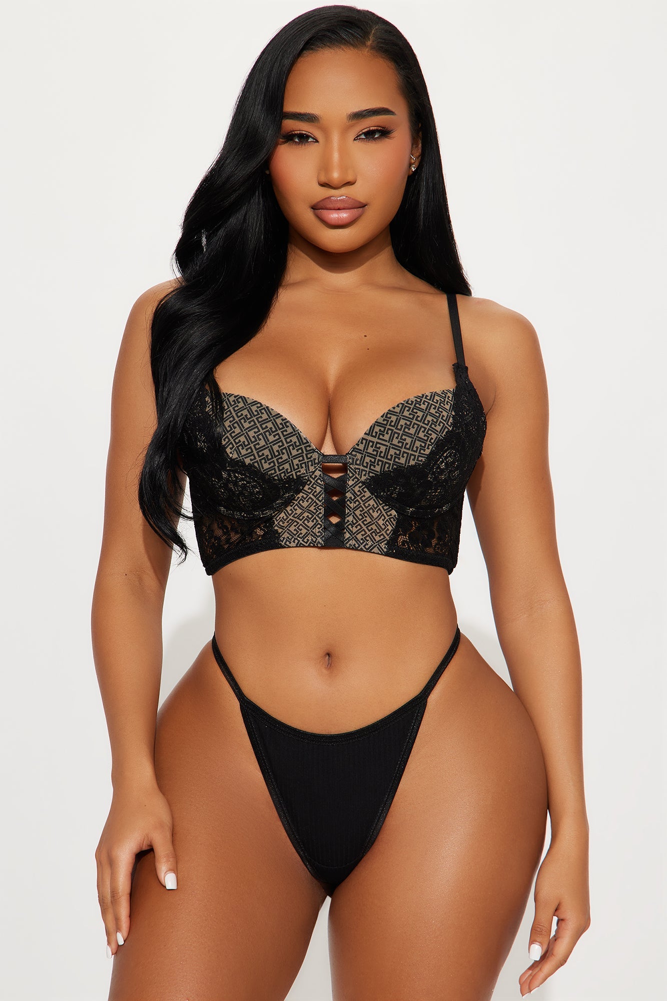 Feelings Not Mutual Lace Bralette - Black/combo