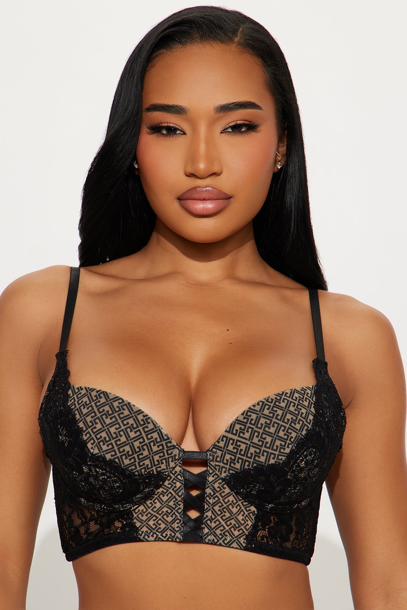 Feelings Not Mutual Lace Bralette - Black/combo