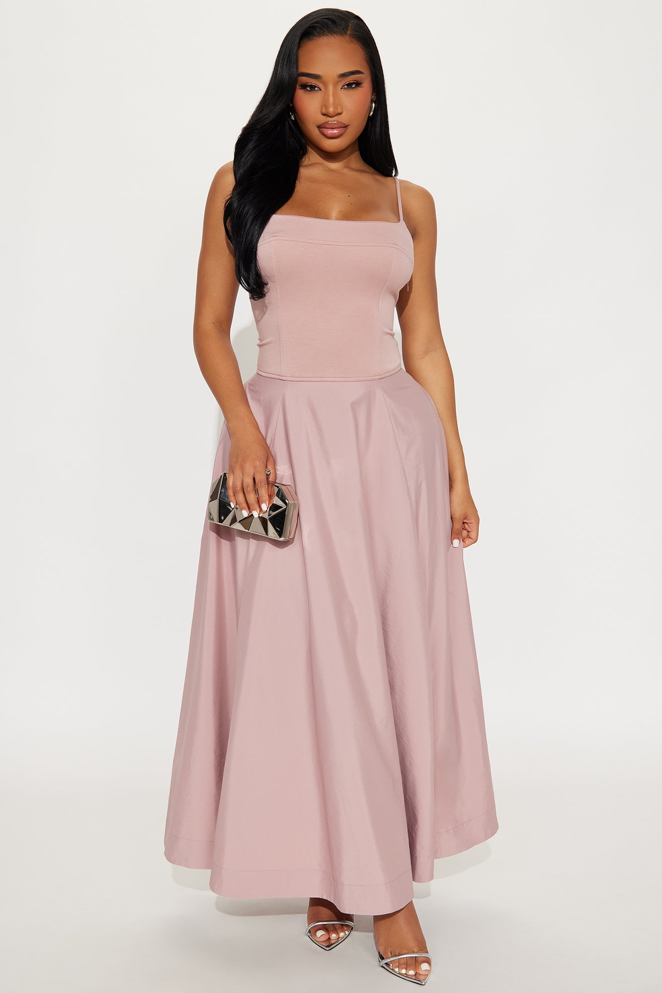 Melinda A Line Maxi Dress - Mauve
