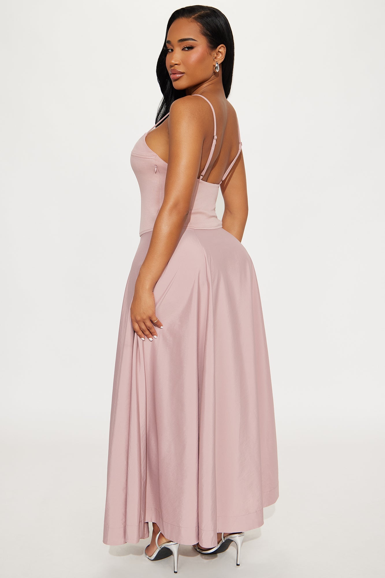 Melinda A Line Maxi Dress - Mauve