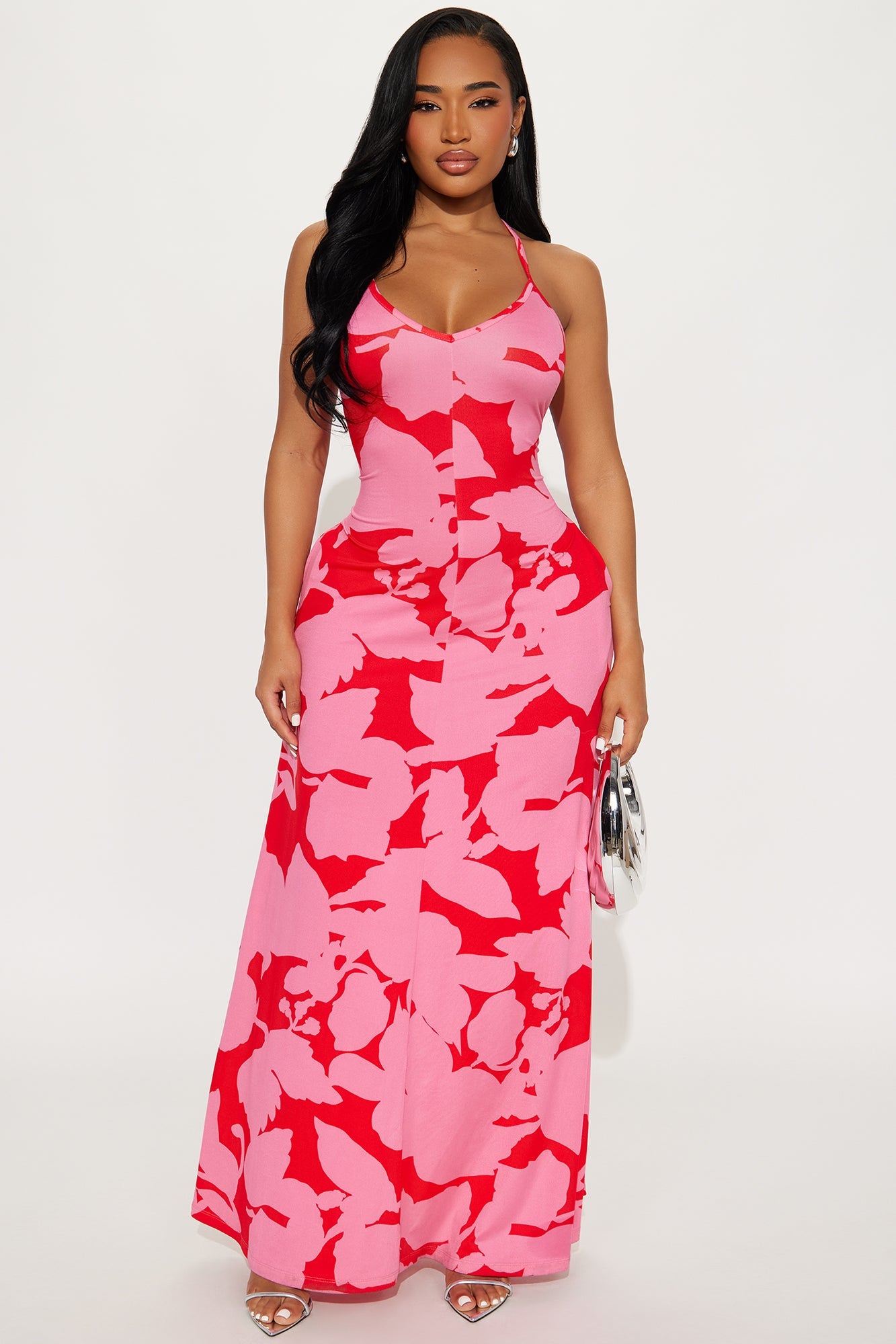 Easy Going Printed Maxi Dress - Pink/combo
