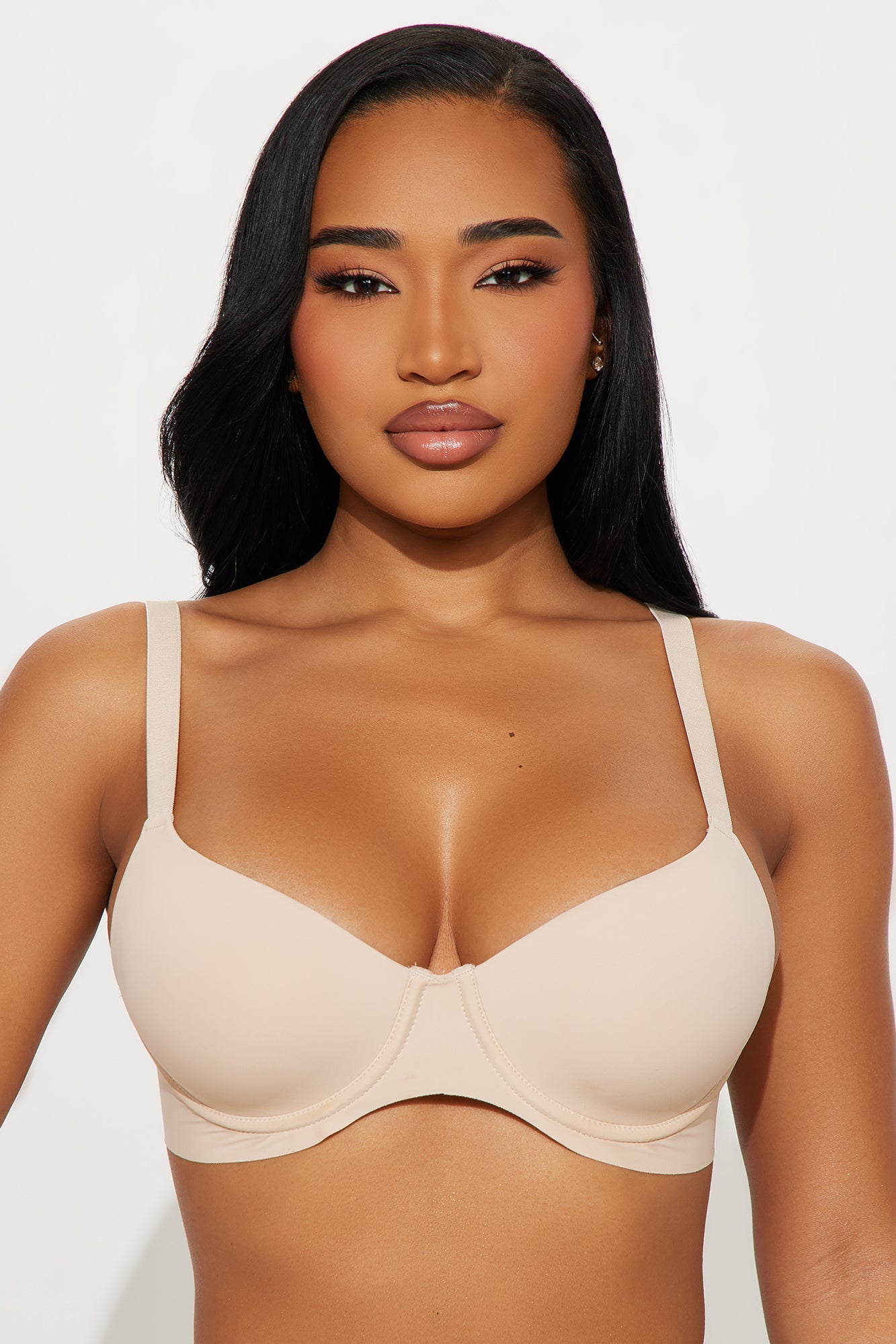 Smooth Like That Lightly Lined Scuba Demi Bra - Tan