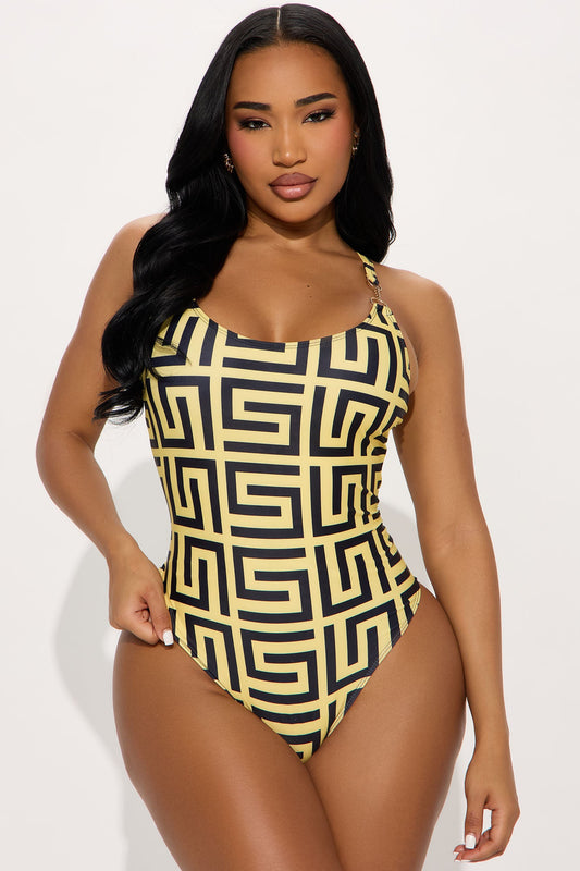 Karoline 1 Piece Swimsuit - Yellow/combo