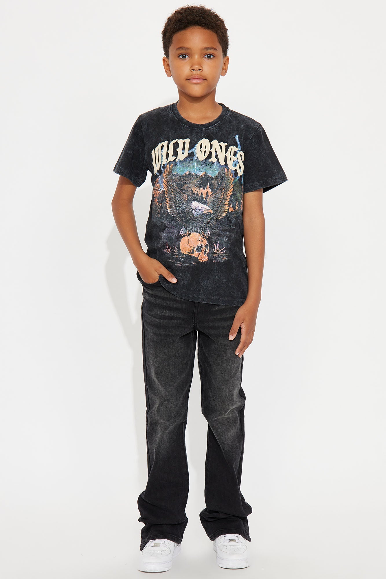 Mini Wild Ones Western Tee - Black