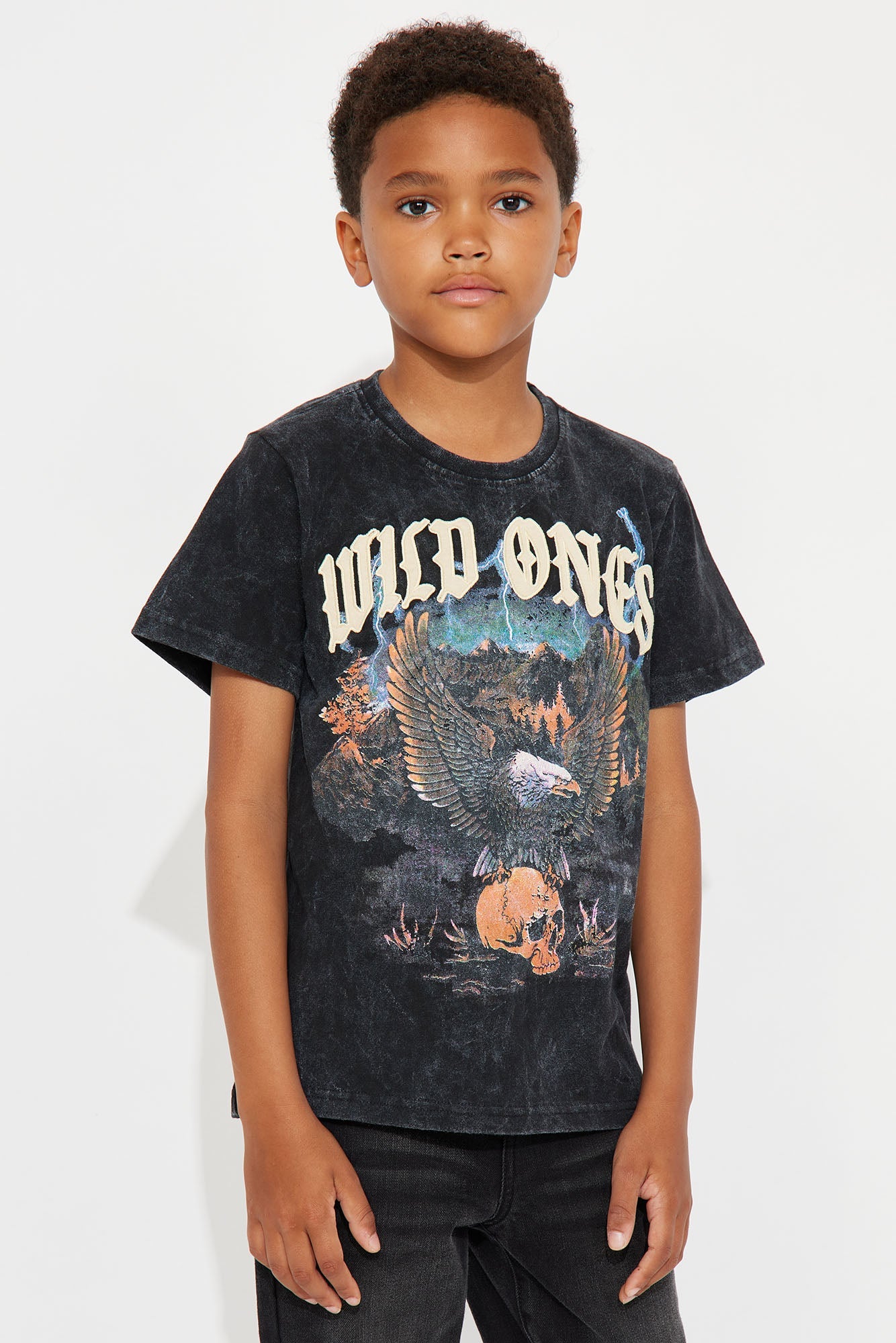 Mini Wild Ones Western Tee - Black