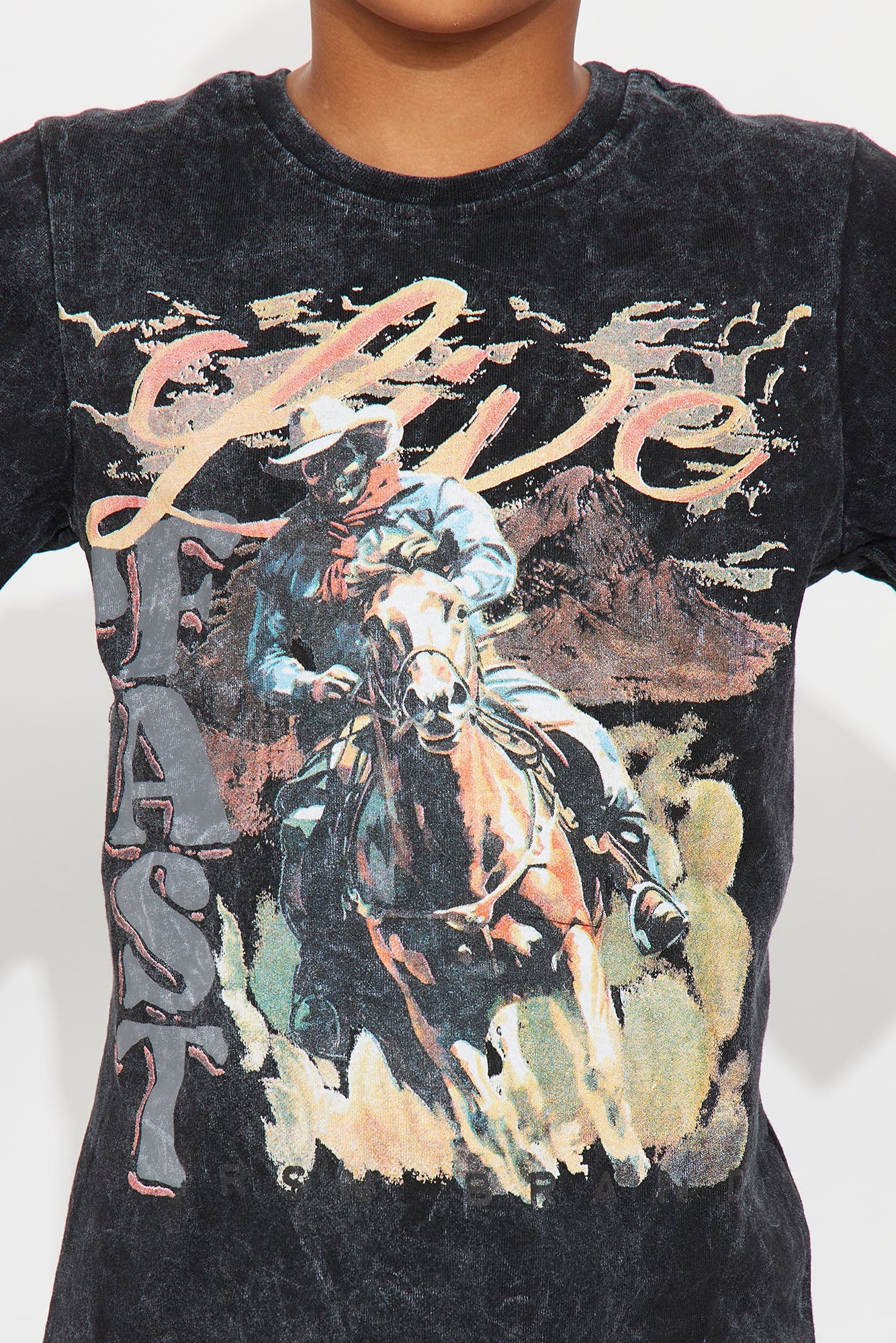 Mini Live Fast Cowboy Short Sleeve Tee - Grey