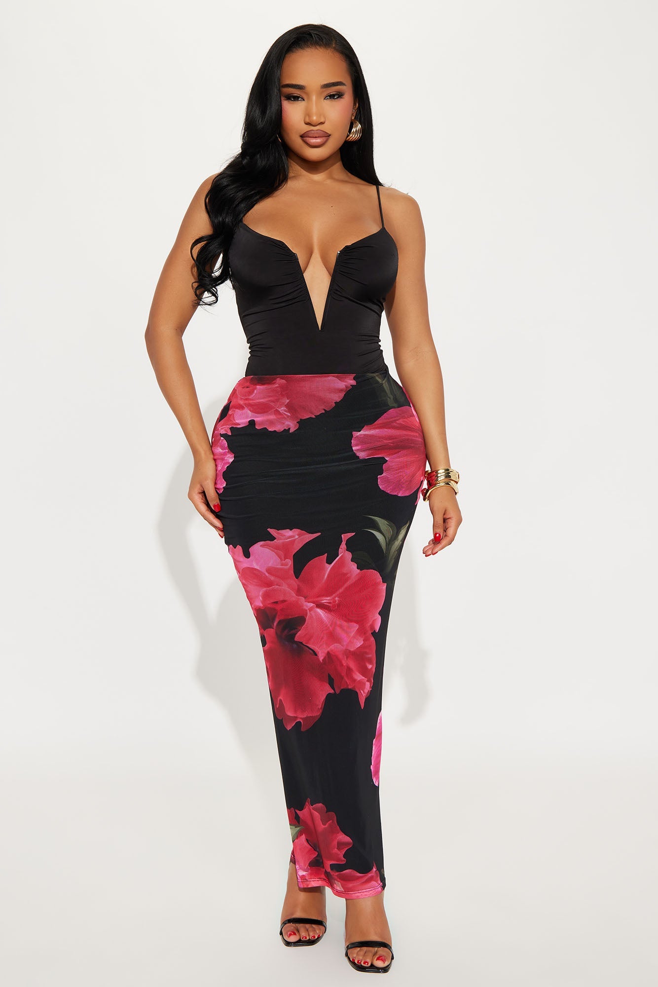 Very Unyielding V-Wire Ruched Bodysuit - Black