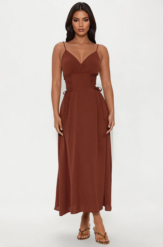 Laura Airflow Maxi Dress - Chocolate