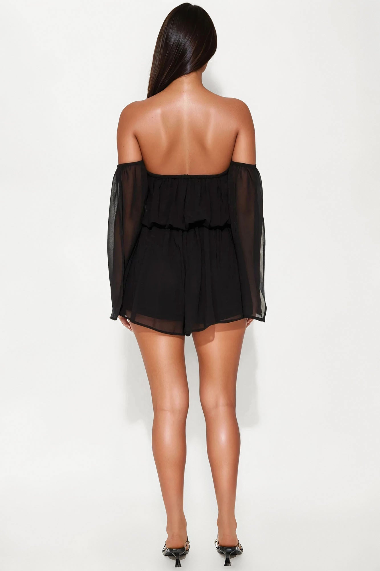 Always Looking Good Chiffon Romper - Black