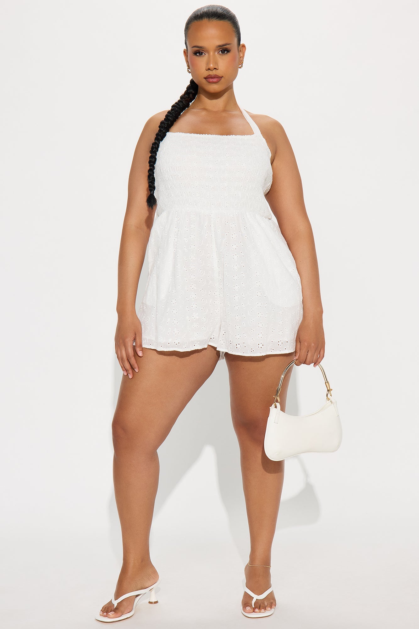Feeling Girly Romper  - White