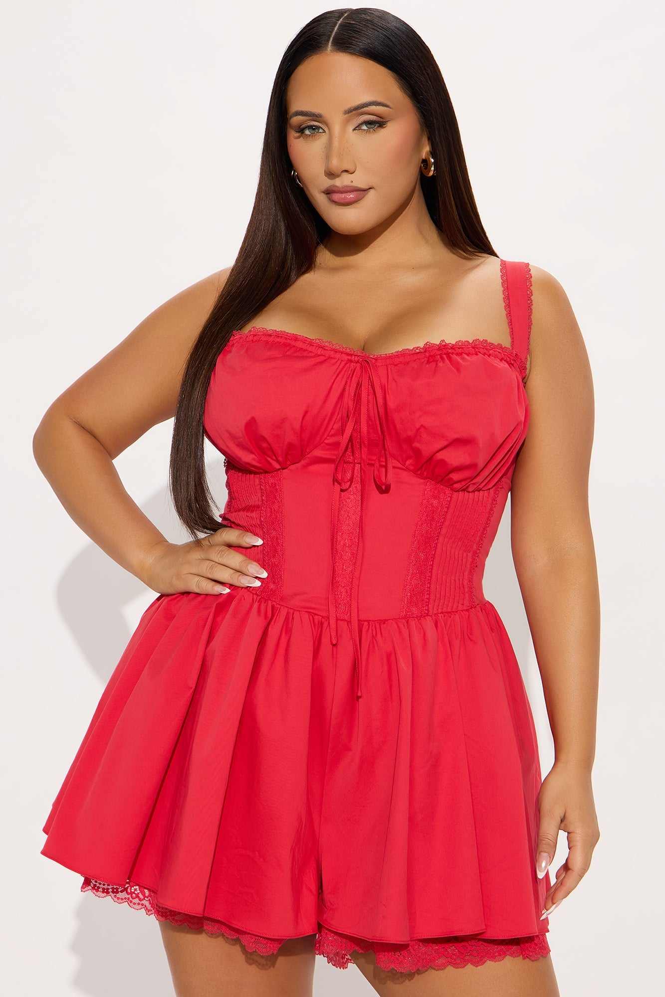 Fall For Me Romper - Red