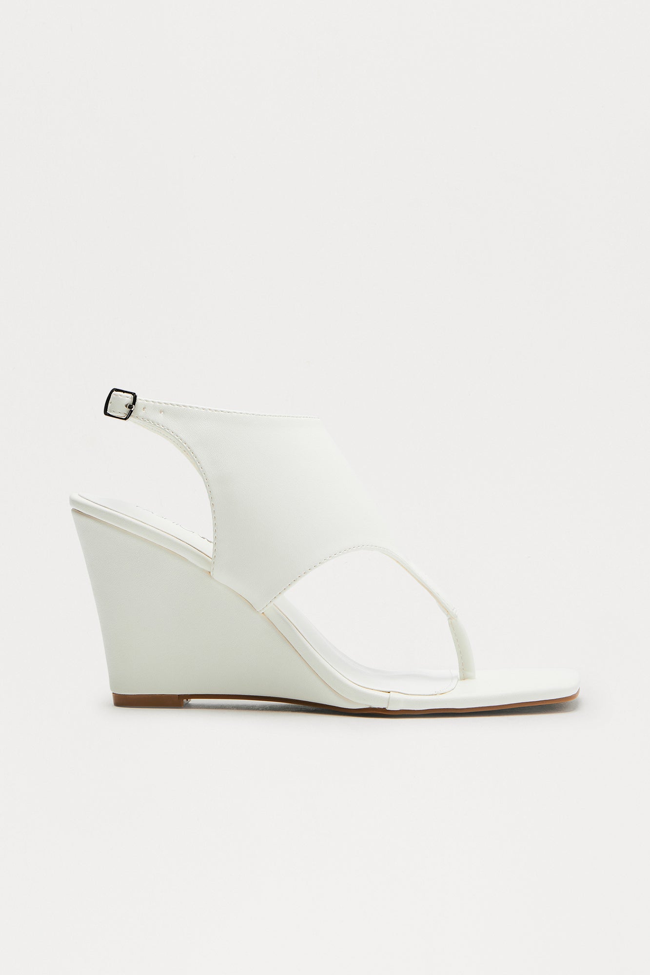 Idaline Ankle Strap Wedges - White