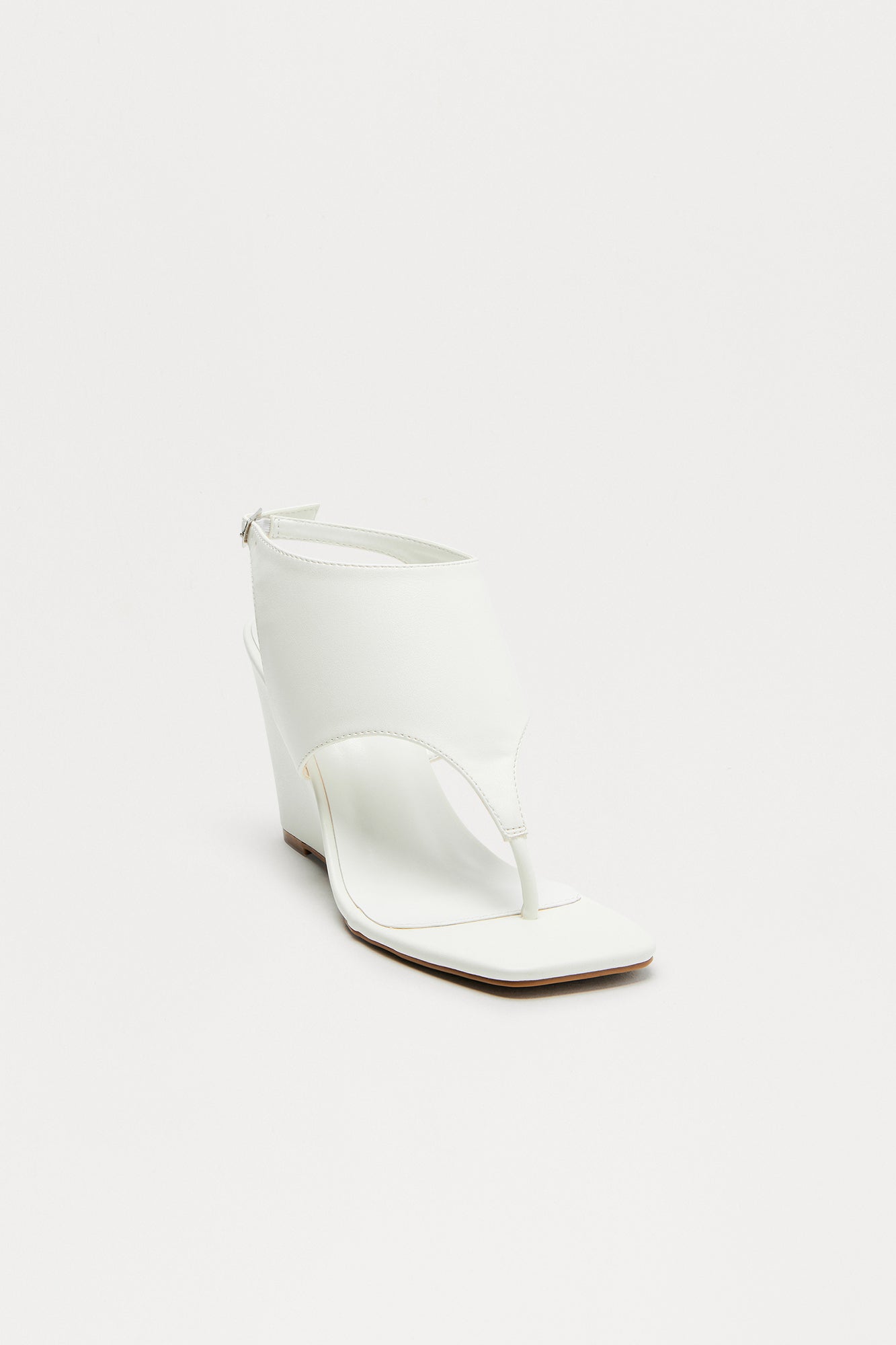 Idaline Ankle Strap Wedges - White