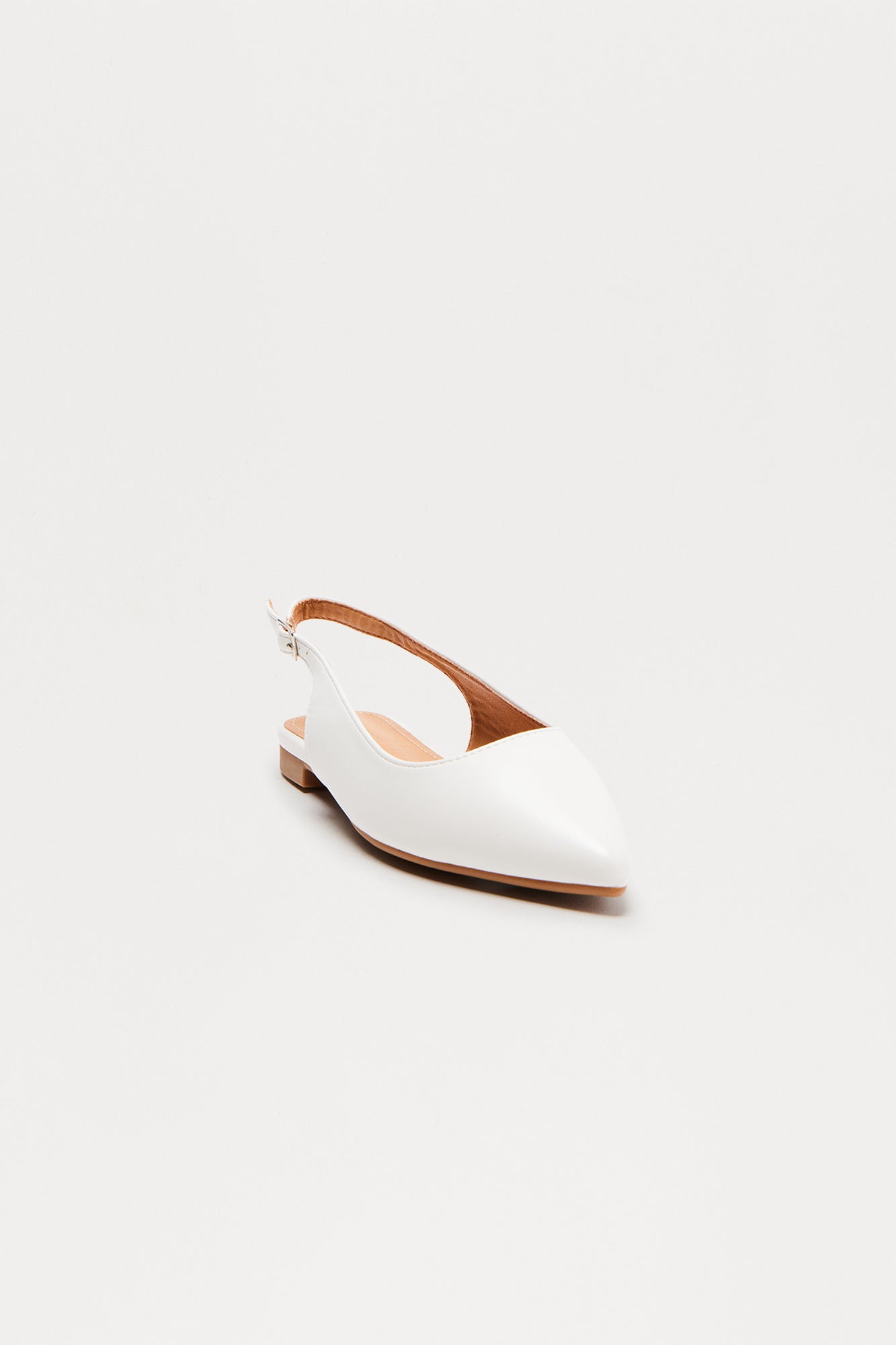 Roslyn Slingback Flats - White