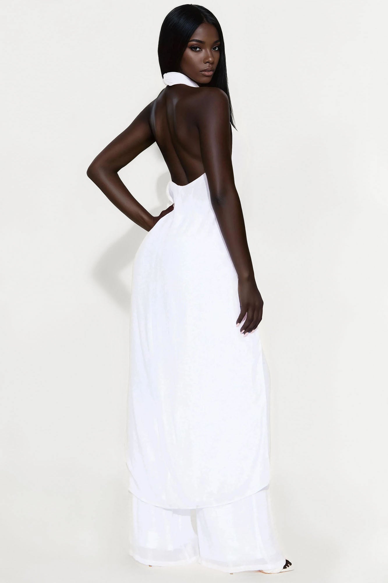 Angelic Vibes Linen Pant Set - White