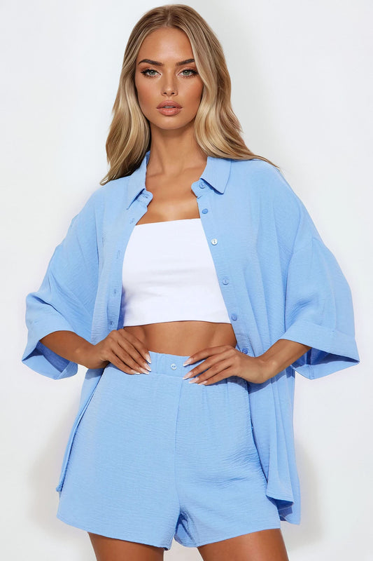 Pura Vida Short Set - Periwinkle