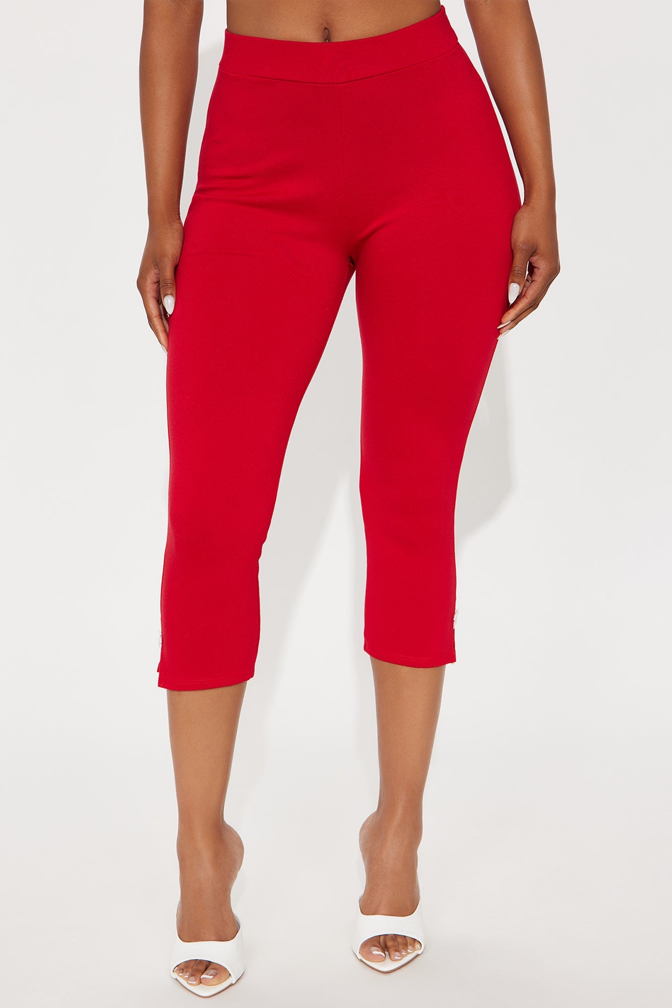 Take A Bow Capri Legging - Red
