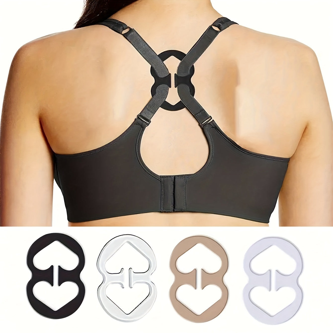 4pcs Bra Shoulder Clips, Invisible Adjustable Underwear Straps Anti Slip Clips, Women's Lingerie & Underwear Accessories