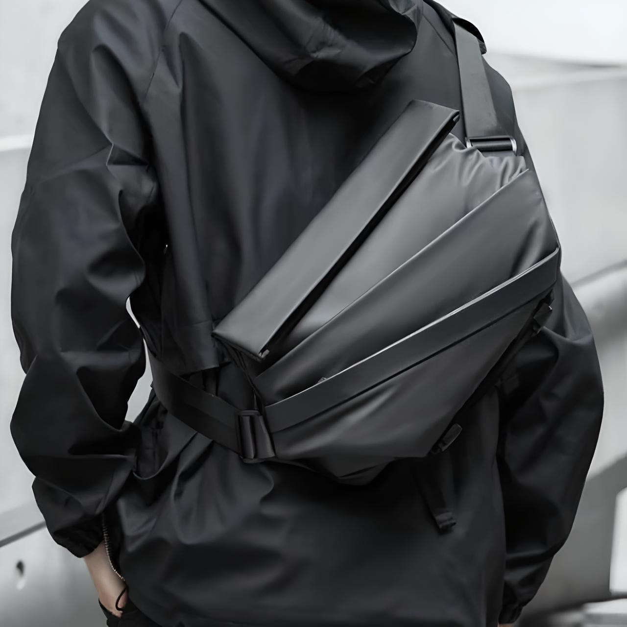 BlackEdge - Diefstalbestendige Obsidiaan Slingtas