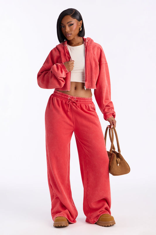 طقم بنطلون فليس للسفر - أحمر