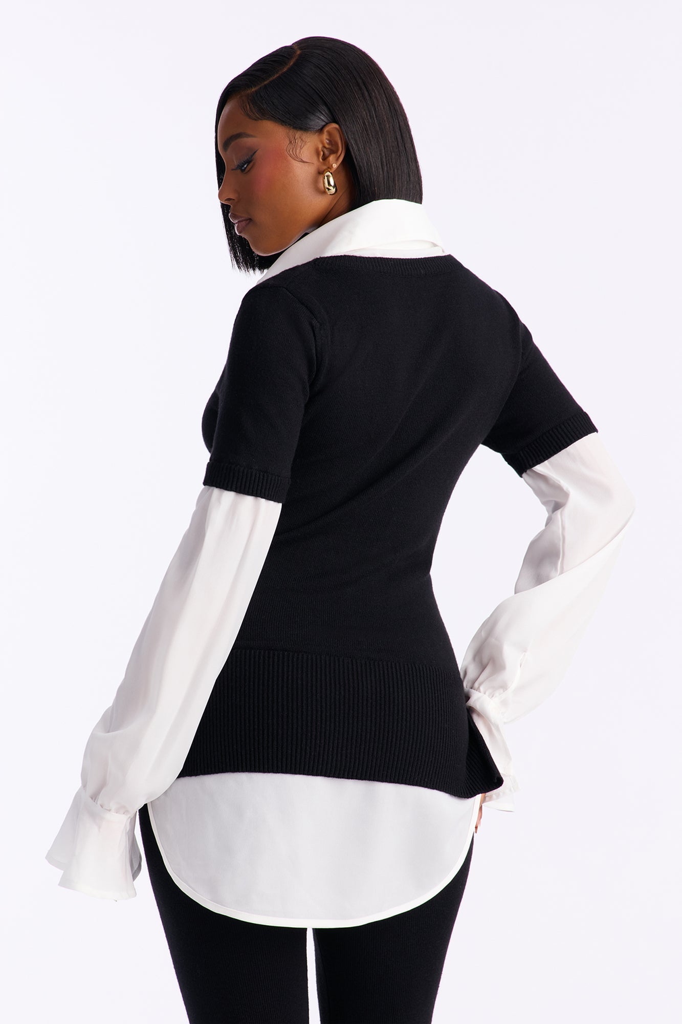 طقم بنطلون سترة تايلور - أسود/أبيض