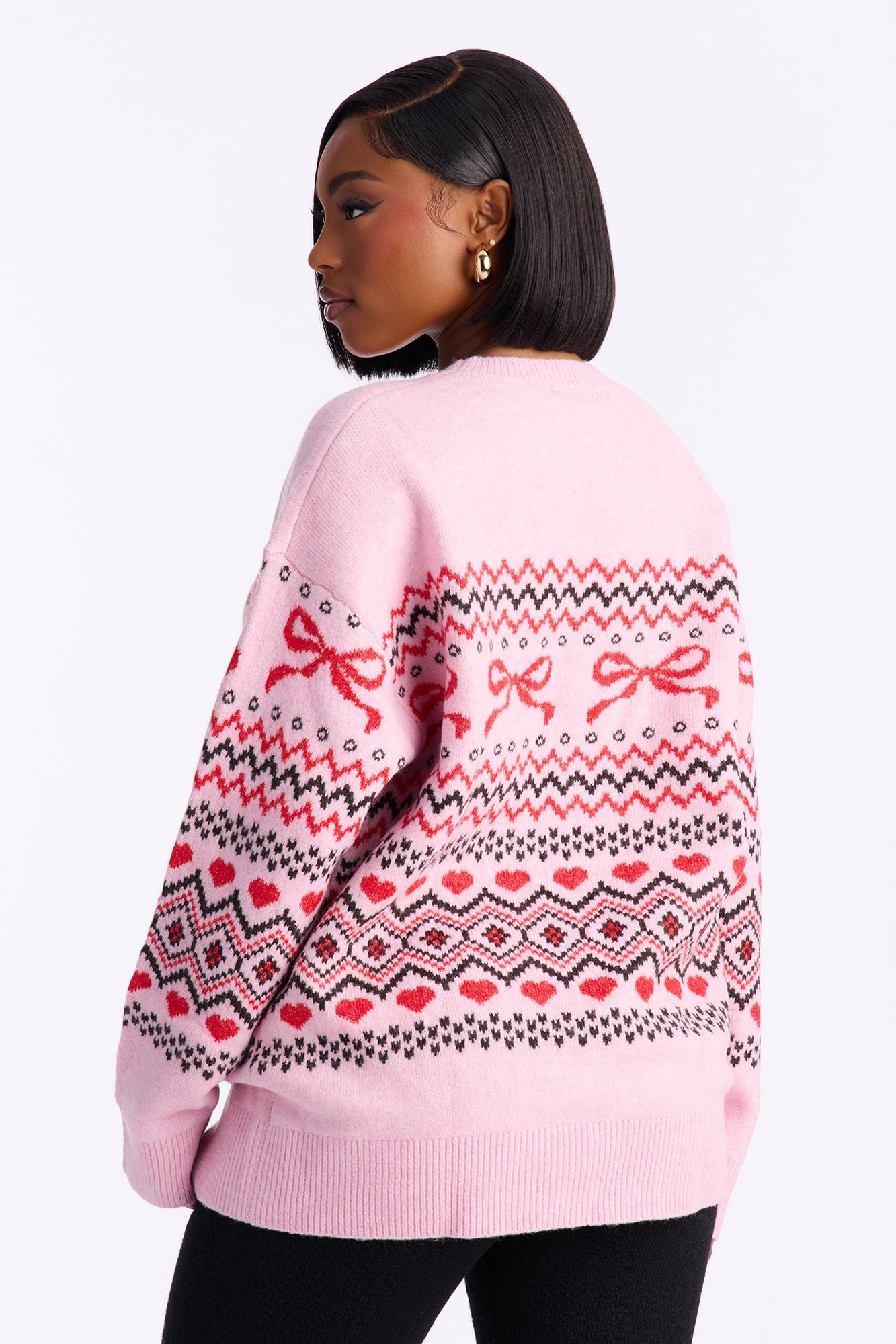 سويت شيرت قطن حلوى - وردي/مجموعة