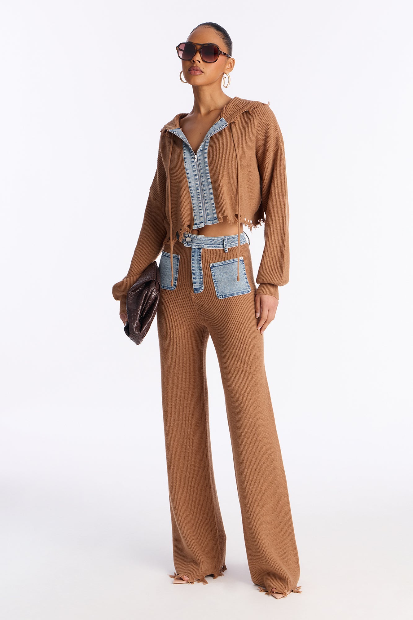 Tall Shannel Sweater Pant Set - Camel