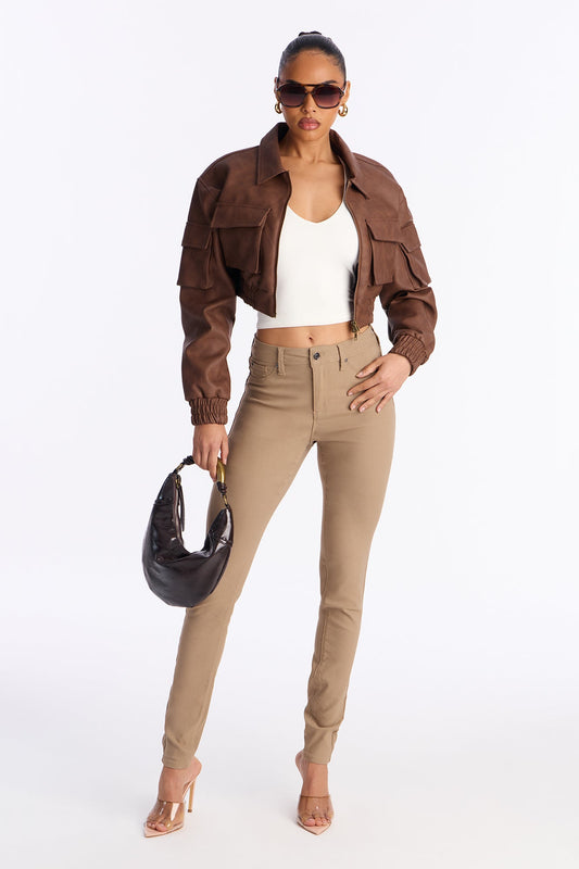 Pantalones Skinny Hyperstretch Altos - Beige