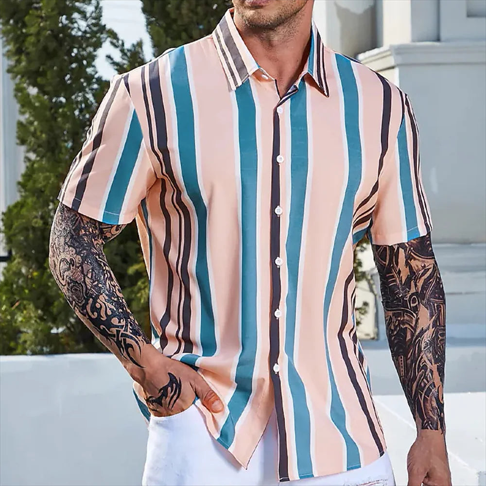 Casual Slim Fit Gestreept Shirt