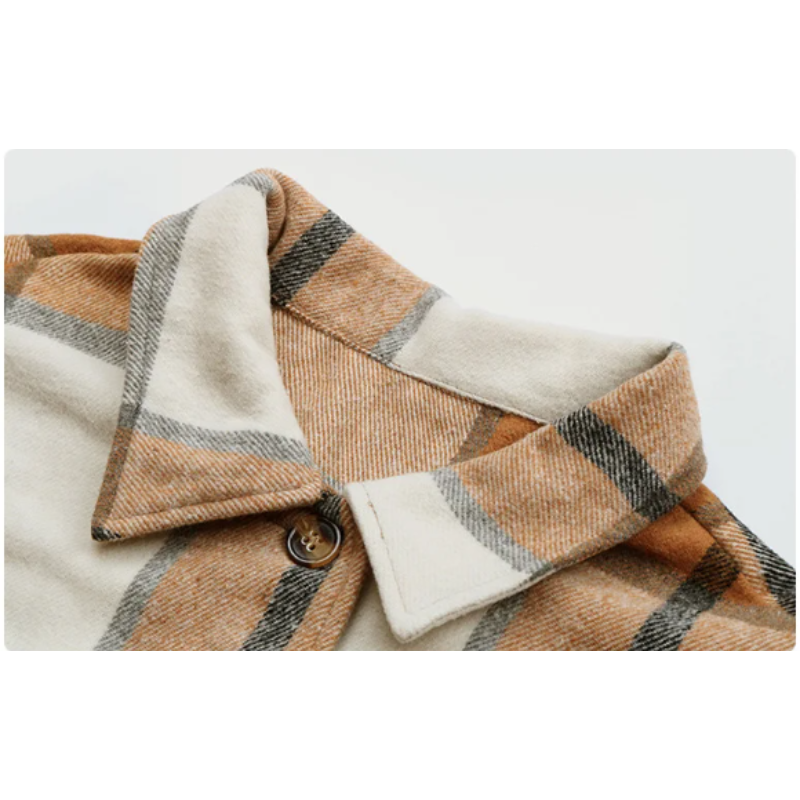 Mira - Trendy Geruite Jas voor Vrouwen