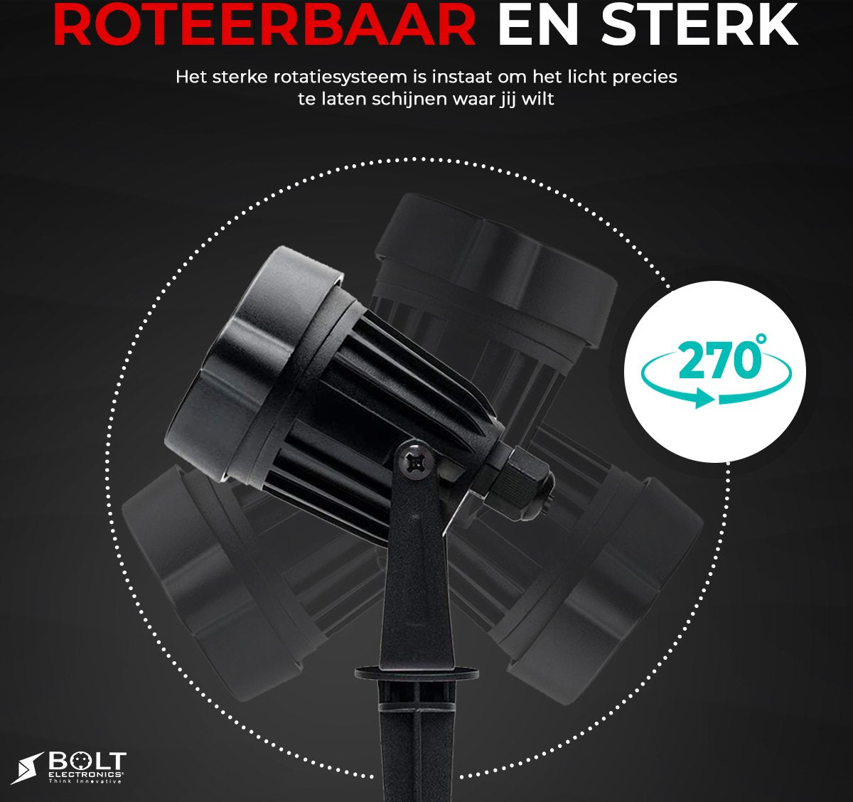 Bolt Electronics ®️ – Tuinverlichting LED buiten – Hanglamp buitenverlichting – Prikspot buitenlamp – RGB lamp - 3 stuks
