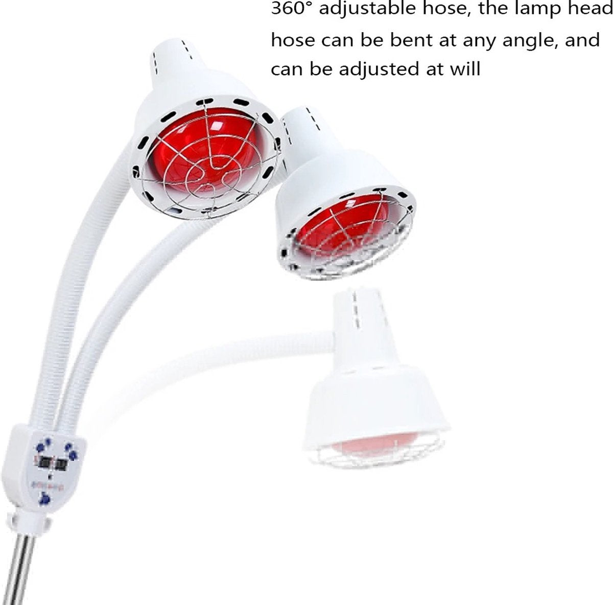 Bolt Electronics® Infraroodlamp - Infrarood Lamp - Infraroodherapie - Lichttherapie - Warmetlamp - Pijnverlichting - Spieren En Gewrichten - Timerfunctie - 500Watt - Wit