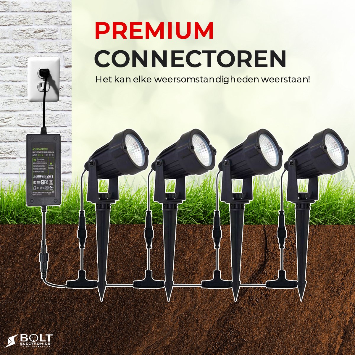 Bolt Electronics ®️ – Tuinverlichting LED buiten – Hanglamp buitenverlichting – Prikspot buitenlamp – RGB lamp - 3 stuks