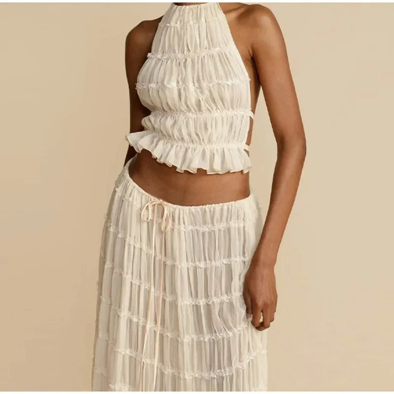 Fidelia - Sexy Halter Top & Rok Set