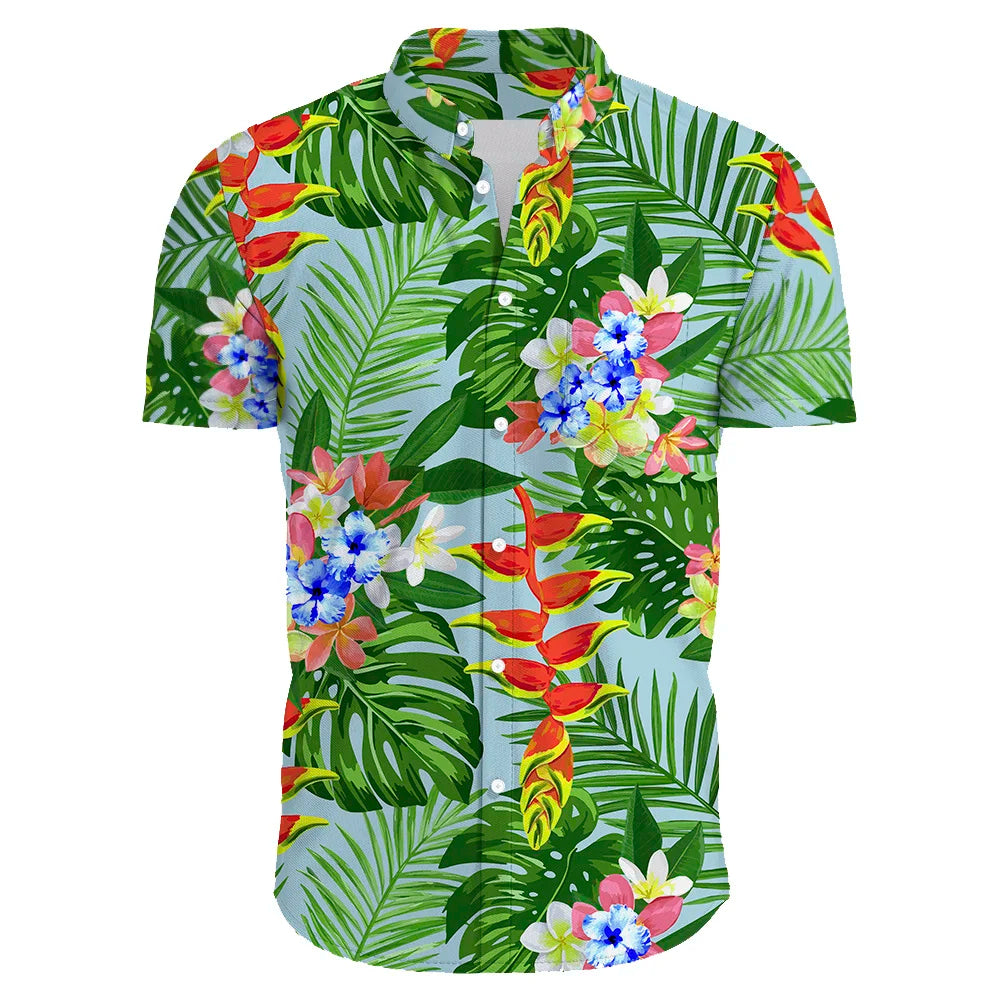 Floraal Heren Bohemian Overhemd
