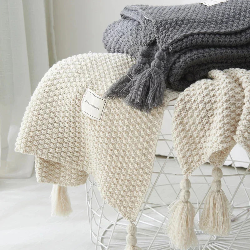 NordicWarm – Gebreide Wollen Deken – Knus & Stijlvol
